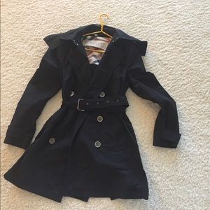 BURBERRY BRIT TRENCH W/HOOD AND SIDE POCKETS